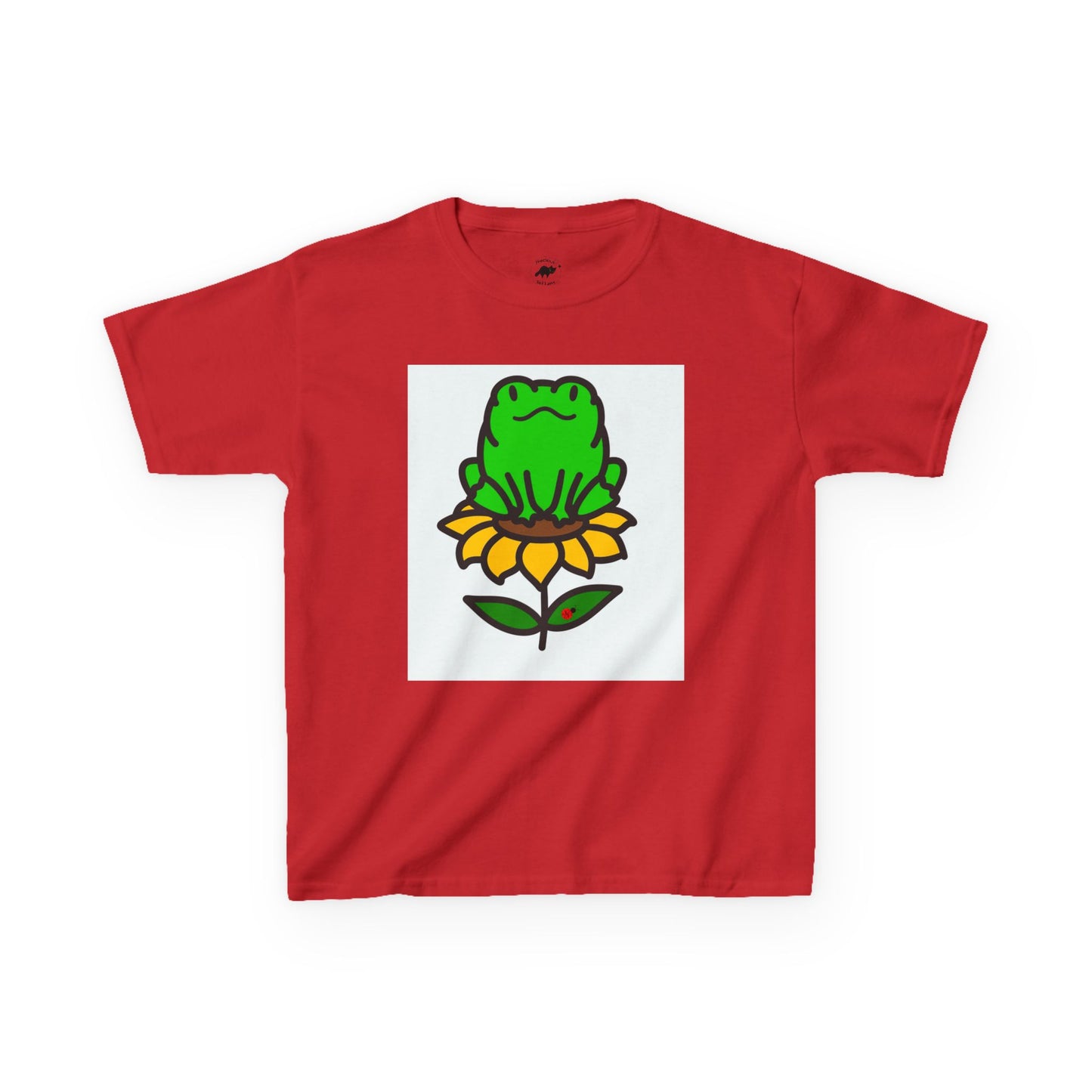 Kids T-Shirt - Frog on Sunflower