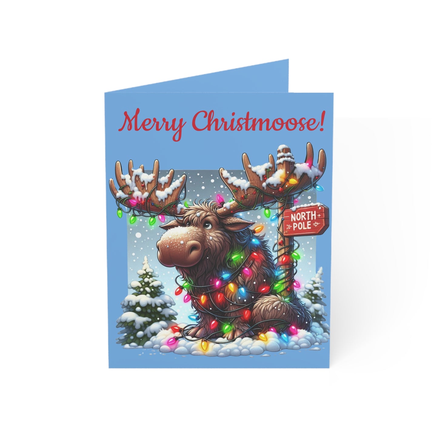 Christmas Moose Greeting Cards - Set of 10, 30, 50