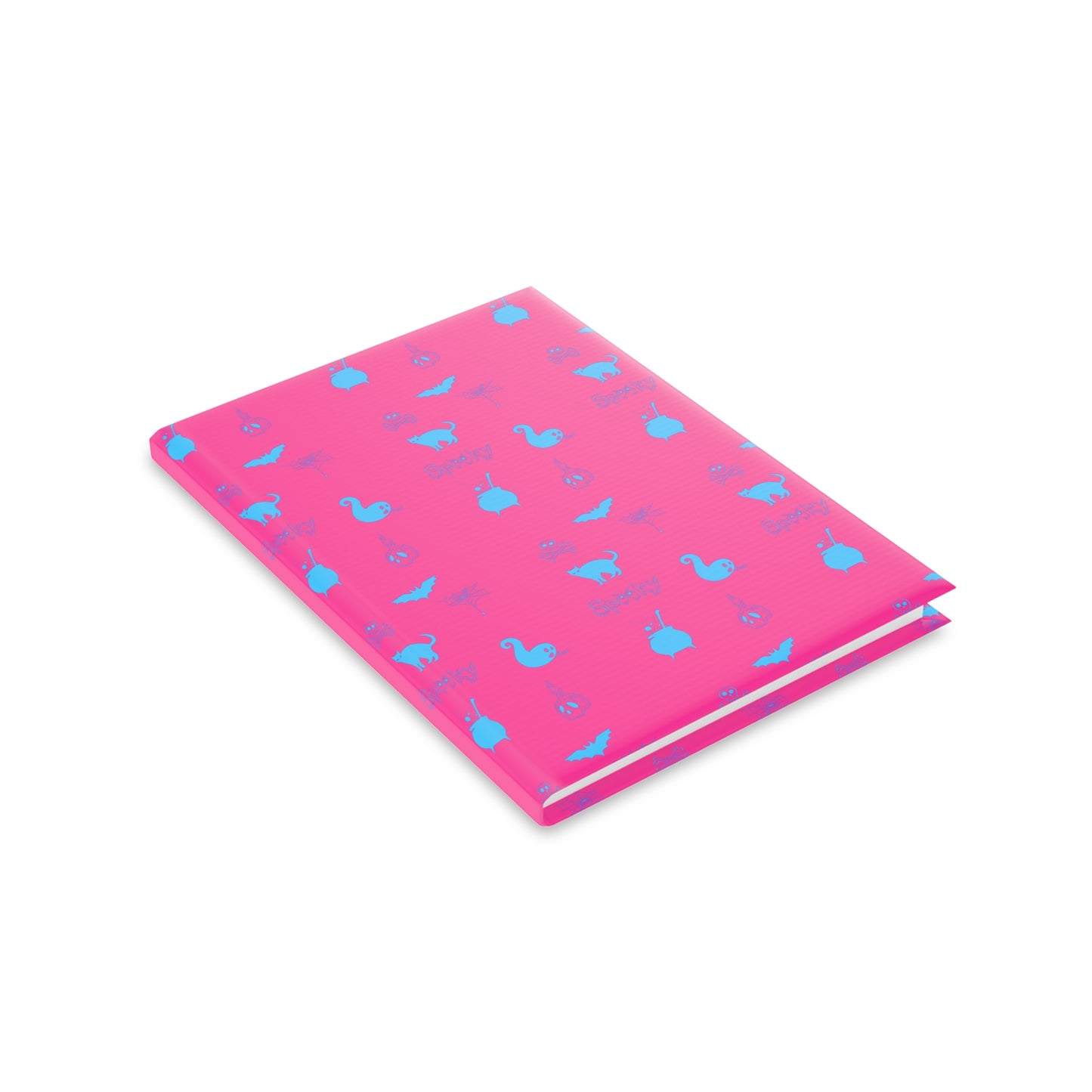 Pink/Blue Neon Spooky Puffy Notebook