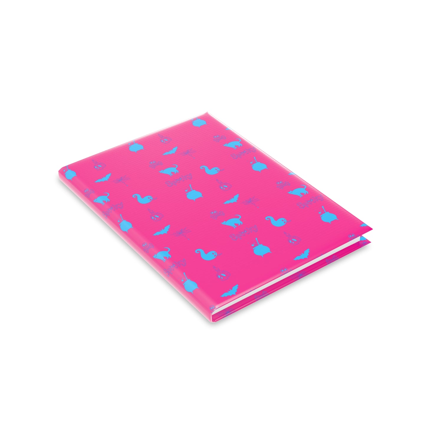 Pink/Blue Neon Spooky Puffy Notebook