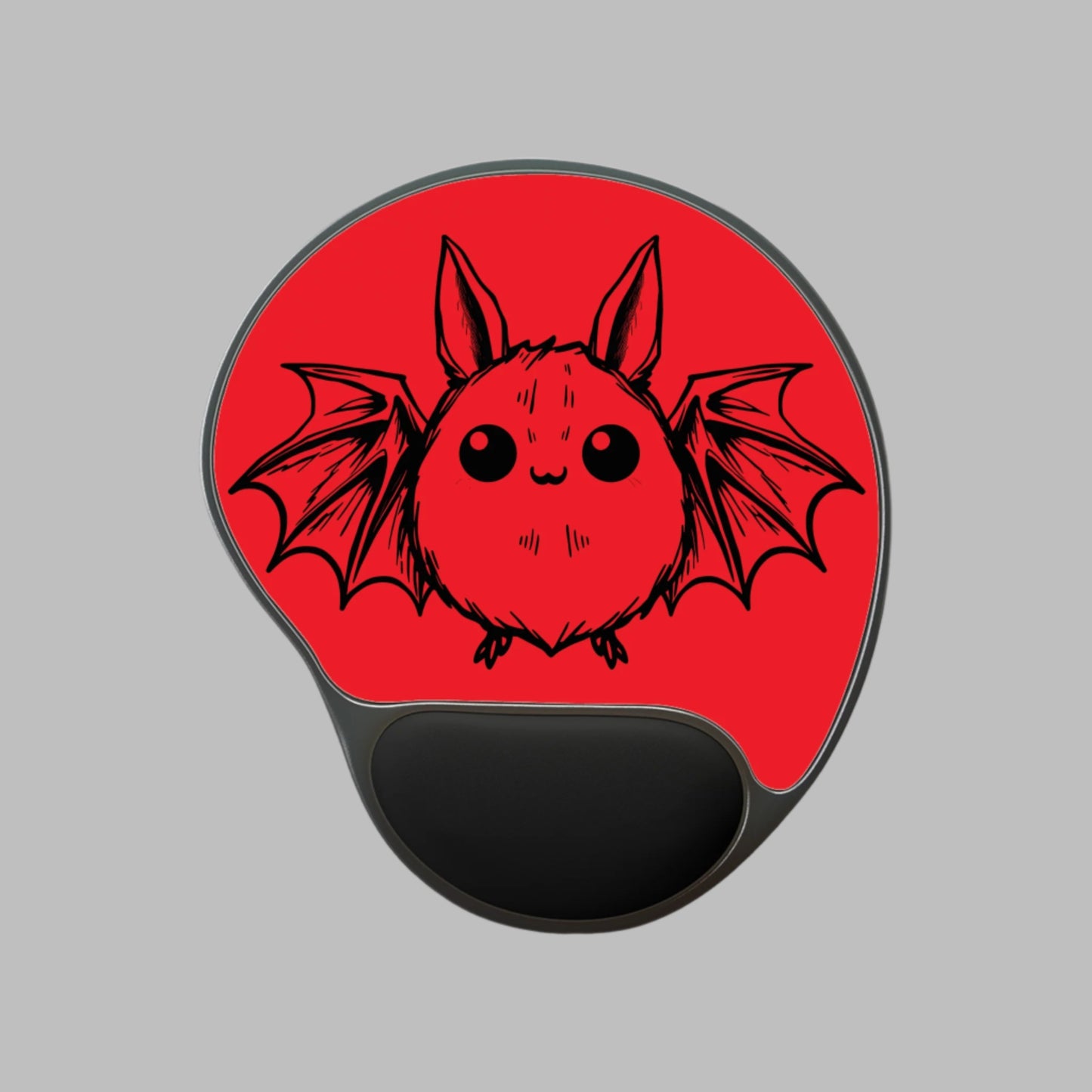 Mouse Pad With Wrist Rest - Cute Bat