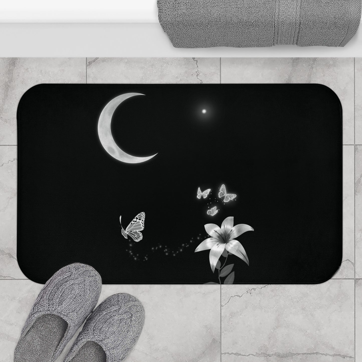 Moon Flower Bath Mat