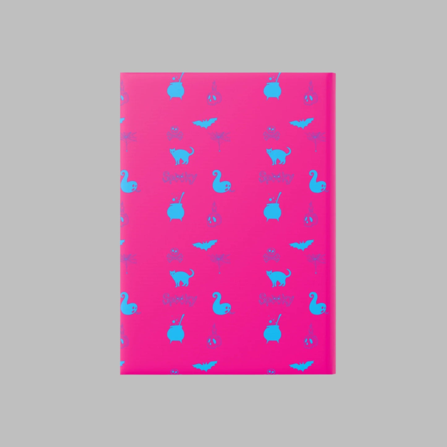 Pink/Blue Neon Spooky Puffy Notebook