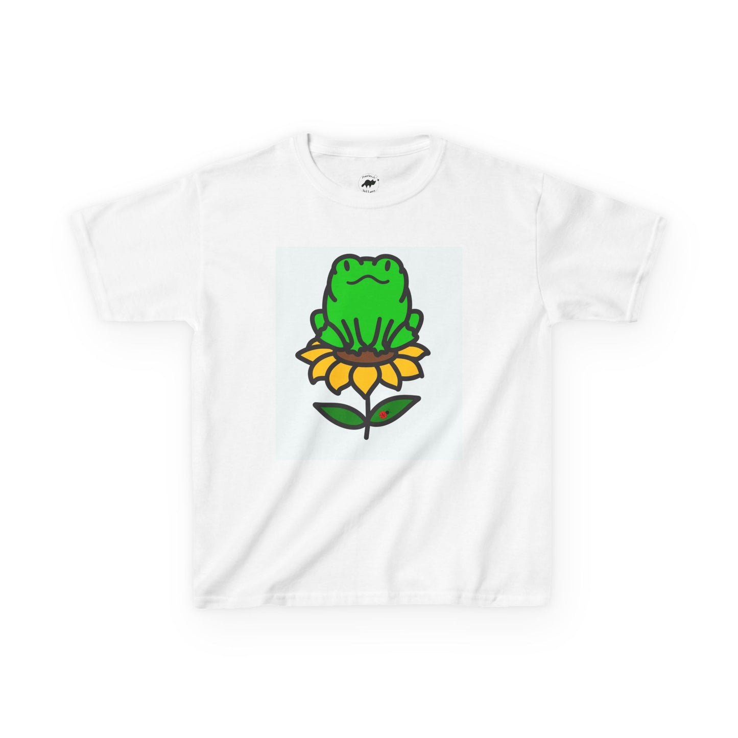 Kids T-Shirt - Frog on Sunflower