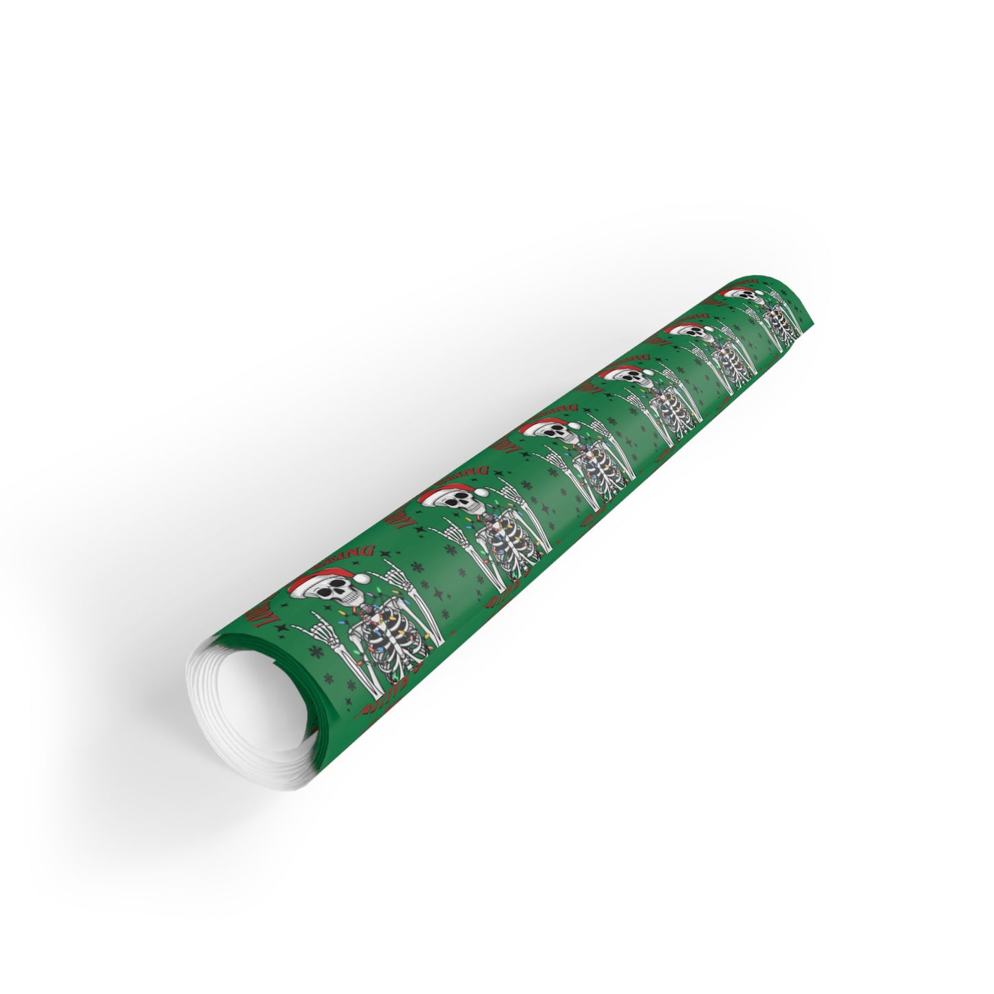 Christmas Wrapping Paper Rolls-Festive skeleton