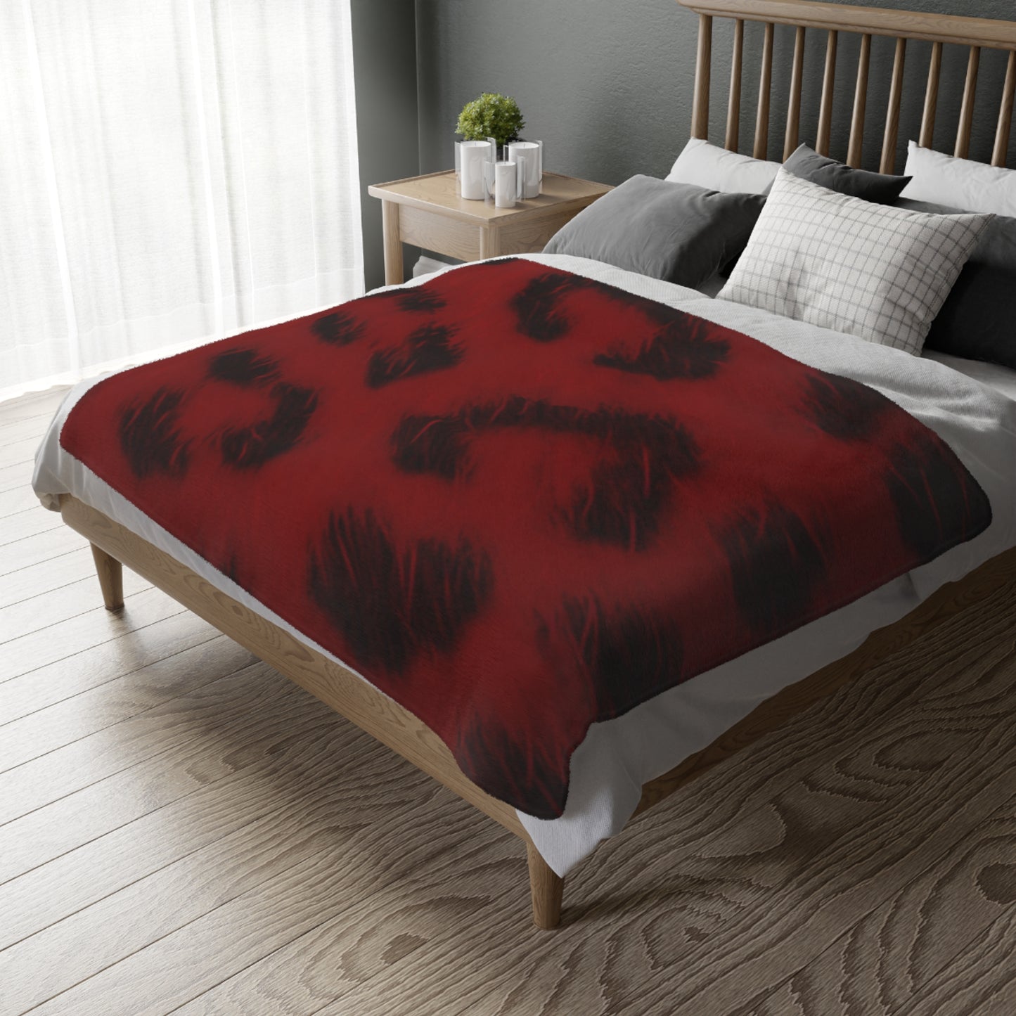 Bi-Polar Red Leopard Double Sided Blanket