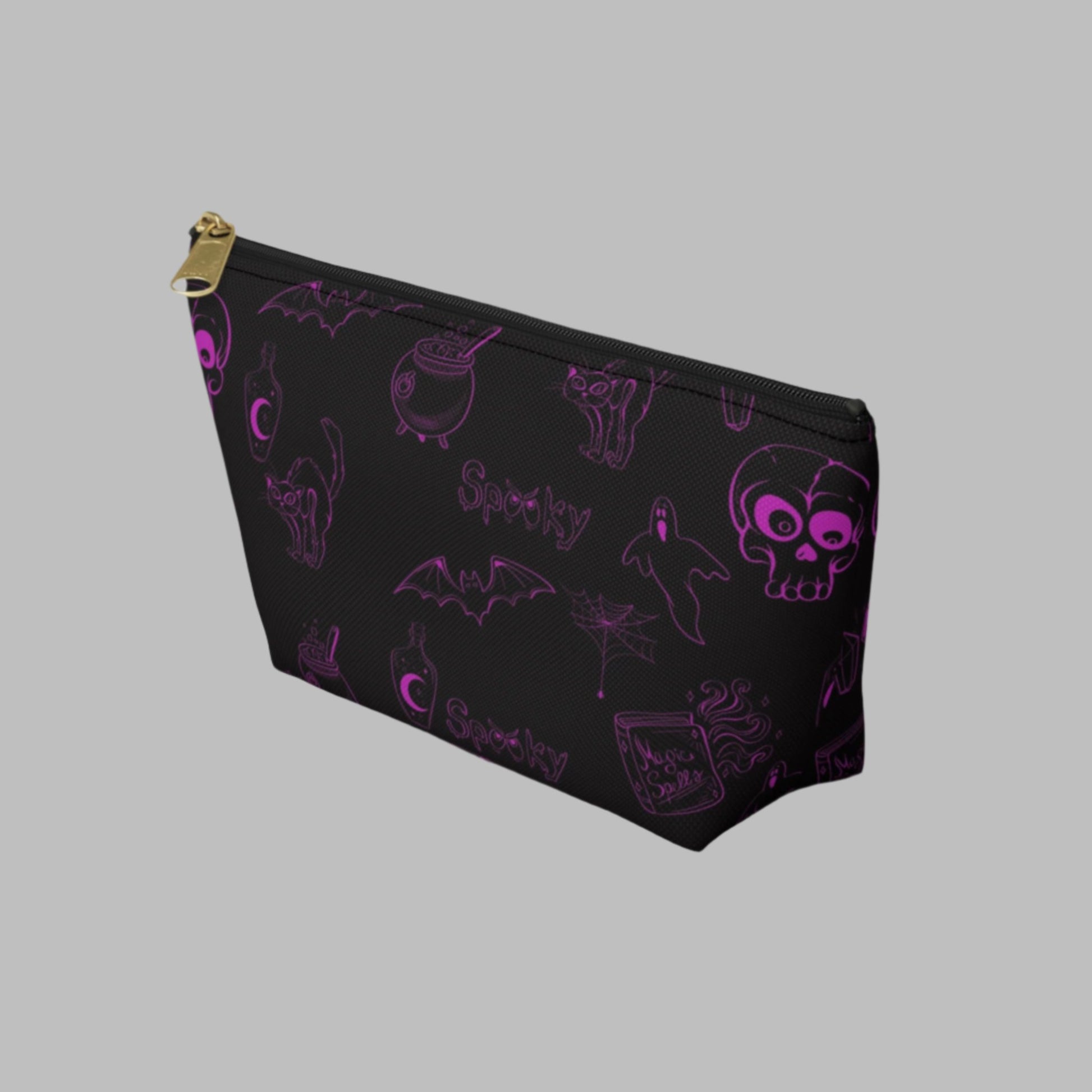 Black  purple Halloween makeup bag