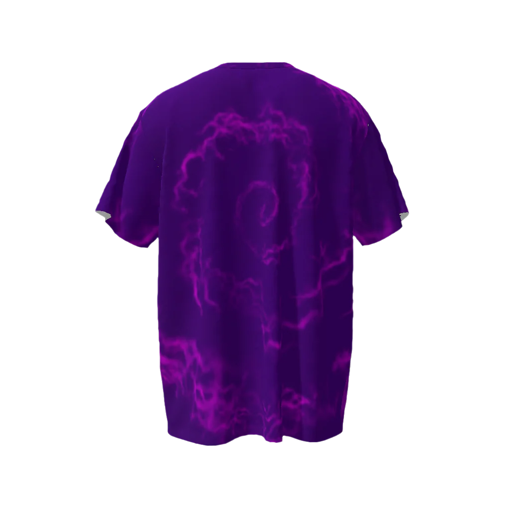 AOP,Women’s clothing ,Unisex Tshirt ,Curiouser,Alice in wonderland ,Spiraling ,All over print,Purple ,Pink,Spiral